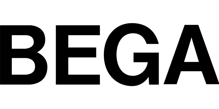 BEGA Logo in schwarzen Großbuchstaben